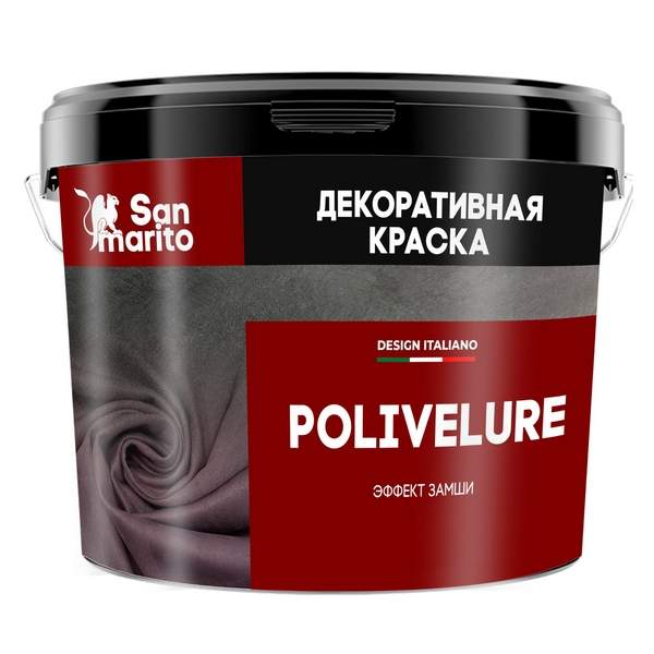 Краска San Marito Polivelure Oro Bianco Z216NK03 декоративная с эффектом замши (3 кг), шт